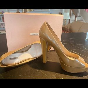 Miu miu peep toe heels